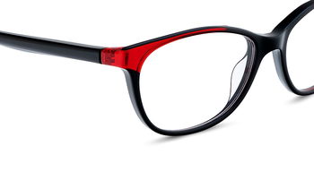 Das Bild zeigt die Korrektionsbrille AVILA BKRD von der Marke Etnia Barcelona in  schwarz-rot.